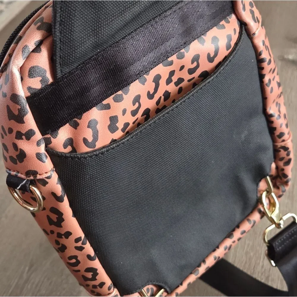 Petunia Pickle Bottom Criss-Cross Sling Bag in Leopard Print